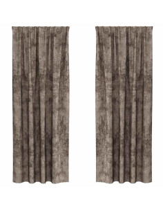 Tende in Velluto 2 pcs Cappuccino 225 x 140 cm Velluto 2