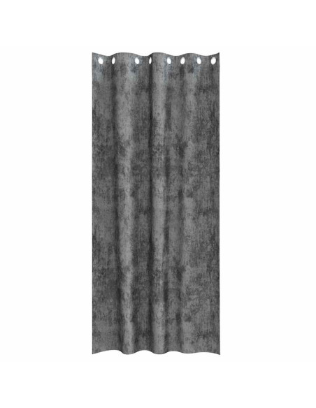 Tende in Velluto con tende 2 pcs Grigio 225 x 140 cm Velluto