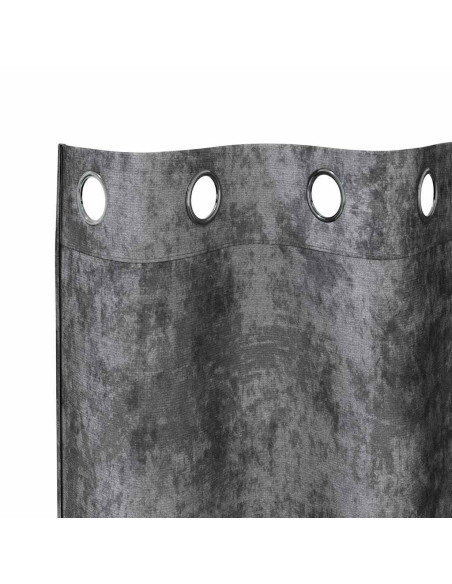 Tende in Velluto con tende 2 pcs Grigio 225 x 140 cm Velluto