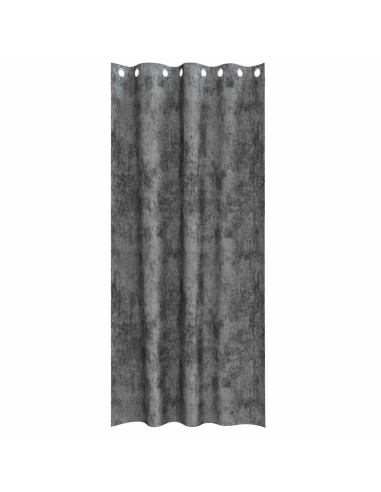Tende in Velluto con tende 2 pcs Grigio 245 x 140 cm Velluto