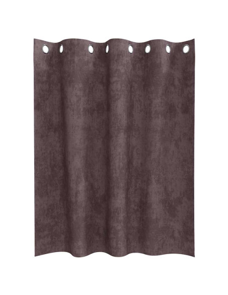 Tende in Velluto con tende 2 pcs Marrone 140 x 140 cm Velluto
