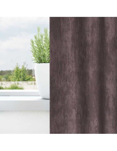 Tende in Velluto con tende 2 pcs Marrone 175 x 140 cm Velluto