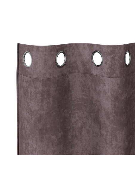 Tende in Velluto con tende 2 pcs Marrone 225 x 140 cm Velluto