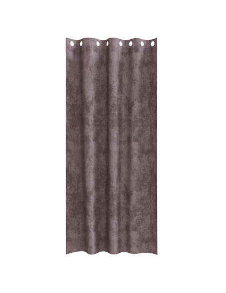 Tende in Velluto con tende 2 pcs Marrone 245 x 140 cm Velluto