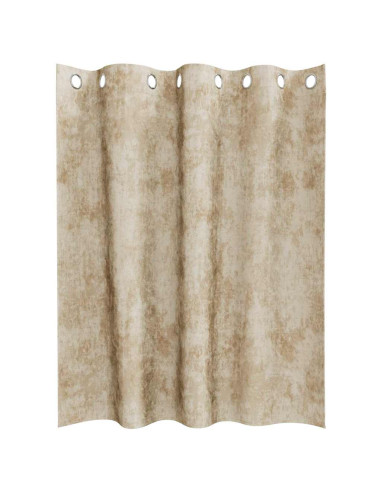 Tende in Velluto con tende 2 pcs Crema 140 x 140 cm Velluto