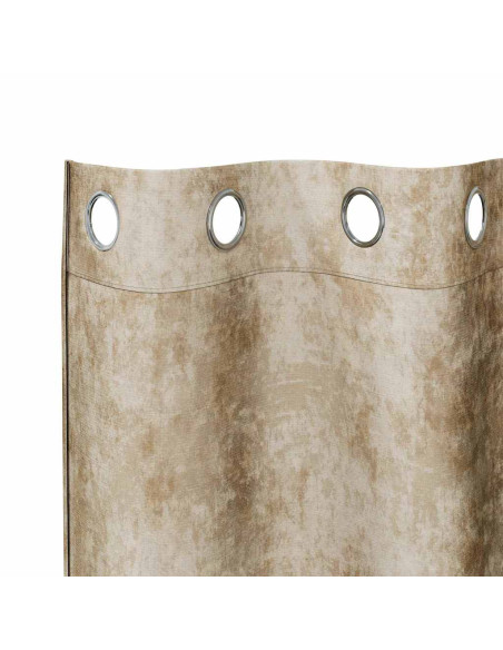 Tende in Velluto con tende 2 pcs Crema 140 x 140 cm Velluto