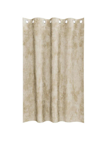 Tende in Velluto con tende 2 pcs Crema 175 x 140 cm Velluto