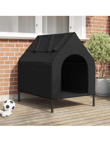 Casa per Animali Nero 110 x 75 x 90 cm Acciaio