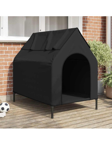 Casa per Animali Nero 110 x 75 x 90 cm Acciaio