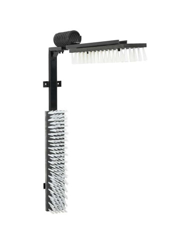 Spazzole per il bestiame Nero e Bianco 84 x 10 x 91 cm PVC