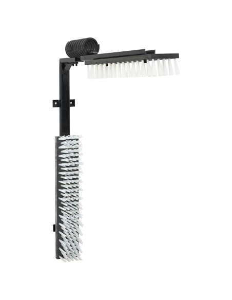Spazzole per il bestiame Nero e Bianco 84 x 10 x 91 cm PVC