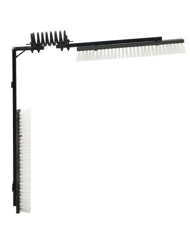 Spazzole per il bestiame Nero e Bianco 84 x 10 x 91 cm PVC