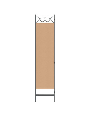 Paravento a 4 Pannelli Beige 160 x 180 cm Tessuto