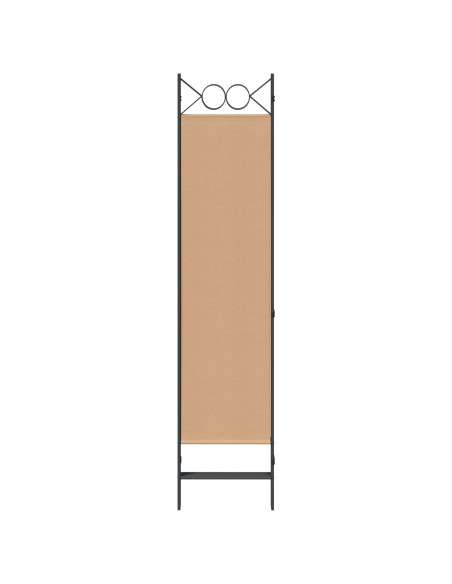 Paravento a 4 Pannelli Beige 160 x 180 cm Tessuto
