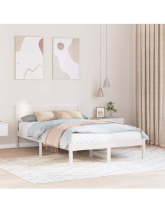 Struttura del letto Bianco 120 x 200 cm Legno massello di pino