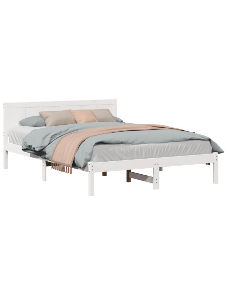 Struttura del letto Bianco 140 x 200 cm Legno massello di pino