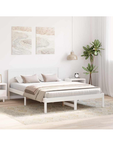 Struttura del letto Bianco 140 x 200 cm Legno massello di pino