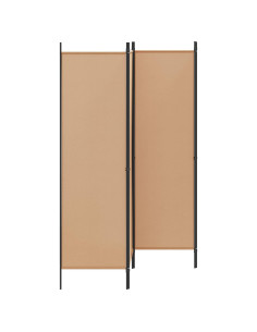 Paravento a 4 Pannelli Beige 200 x 180 cm Tessuto 2