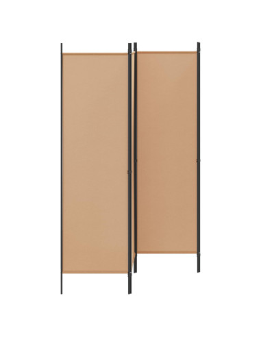 Paravento a 4 Pannelli Beige 200 x 180 cm Tessuto