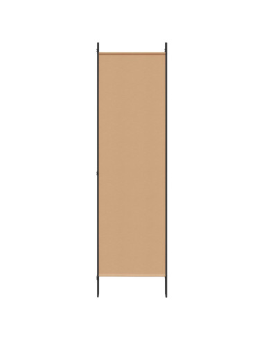 Paravento a 5 Pannelli Beige 250 x 180 cm Tessuto