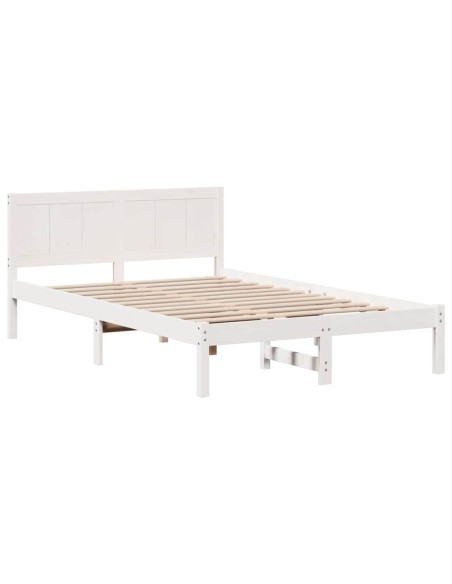 Struttura del letto Bianco 120 x 200 cm Legno massello di pino