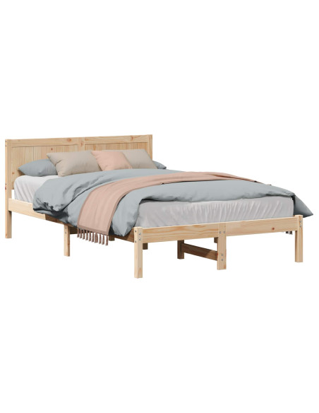Struttura del letto Marrone 140 x 190 cm Legno massello di pino