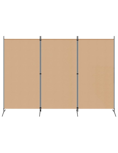 Paravento a 3 pannelli Beige 260 x 180 cm Tessuto