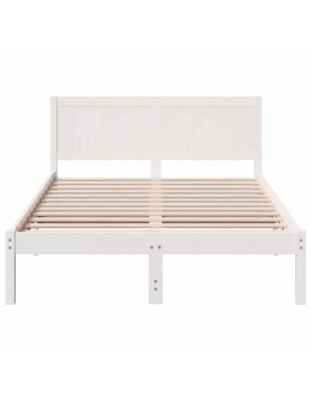 Struttura del letto Bianco 140 x 190 cm Legno massello di pino