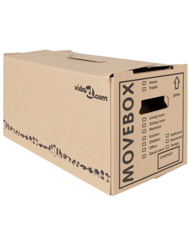 Scatola per Traslochi 20 pcs Naturale 59 x 31,5 x 31,5 cm
