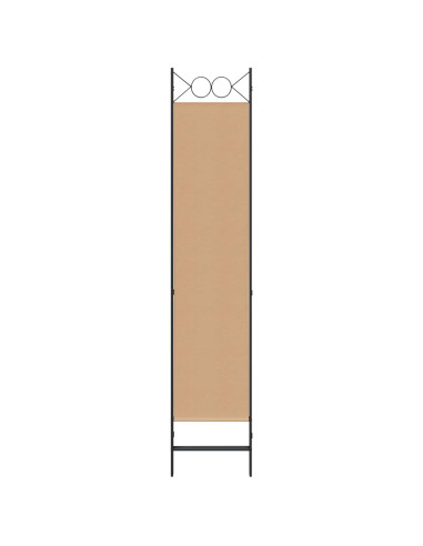 Paravento a 3 pannelli Beige 120 x 200 cm Tessuto