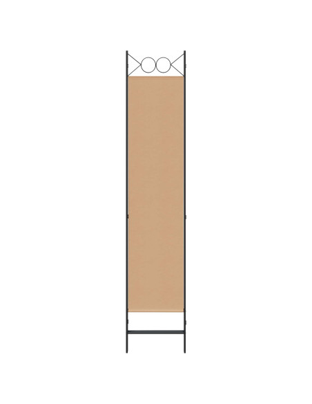 Paravento a 3 pannelli Beige 120 x 200 cm Tessuto