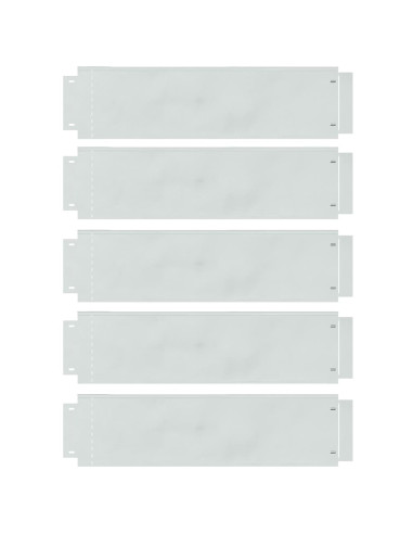 Bordure per prato 5 pcs Argento 100 x 25 x 0,07 cm