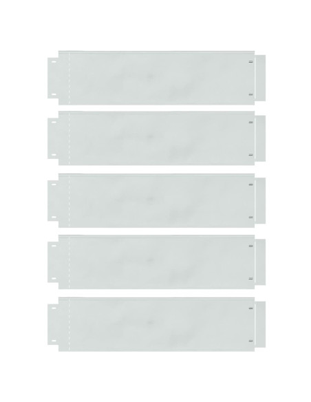 Bordure per prato 5 pcs Argento 100 x 25 x 0,07 cm