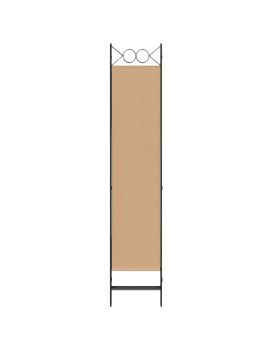 Paravento a 4 Pannelli Beige 160 x 200 cm Tessuto