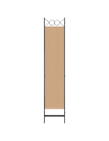 Paravento a 4 Pannelli Beige 160 x 200 cm Tessuto