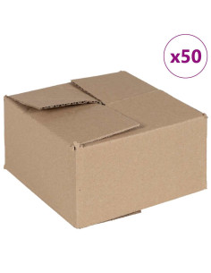 Scatola Pieghevole 50 pcs Naturale 15 x 15 x 8 cm Cartone 2