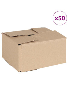 Scatola Pieghevole 50 pcs Naturale 20 x 15 x 10 cm Cartone 2