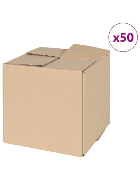 Scatola Pieghevole 50 pcs Naturale 20 x 20 x 20 cm Cartone
