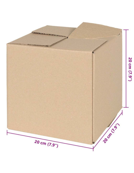 Scatola Pieghevole 50 pcs Naturale 20 x 20 x 20 cm Cartone