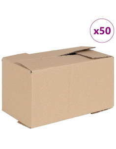 Scatola Pieghevole 50 pcs Naturale 24 x 13 x 13 cm Cartone 2