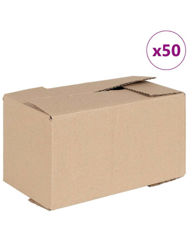 Scatola Pieghevole 50 pcs Naturale 24 x 13 x 13 cm Cartone