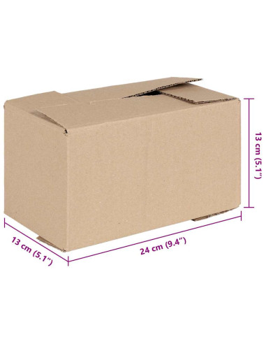 Scatola Pieghevole 50 pcs Naturale 24 x 13 x 13 cm Cartone