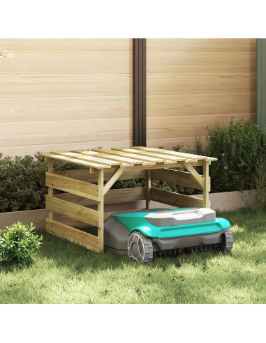 Garage per tosaerba Marrone 84 x 80 x 56 cm