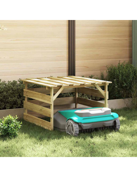 Garage per tosaerba Marrone 84 x 80 x 56 cm