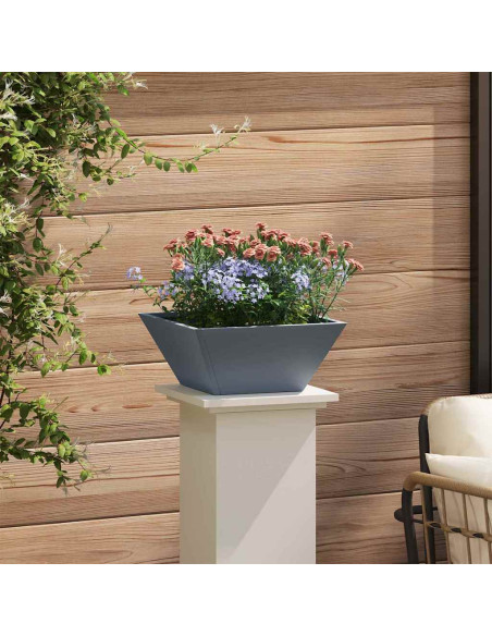 Vaso da giardino Antracite 35 x 35 x 15 cm