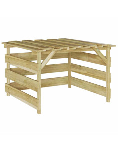Garage per tosaerba Marrone 84 x 80 x 56 cm 2