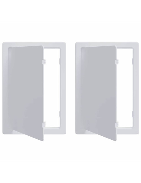 Pannelli di Accesso 2 pcs Bianco 15 x 23 cm Plastica ABS