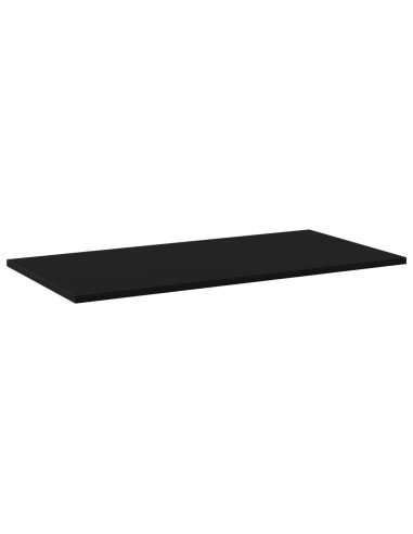Ripiani per Libreria 8pz Neri 80x40x1,5cm in Legno Multistrato