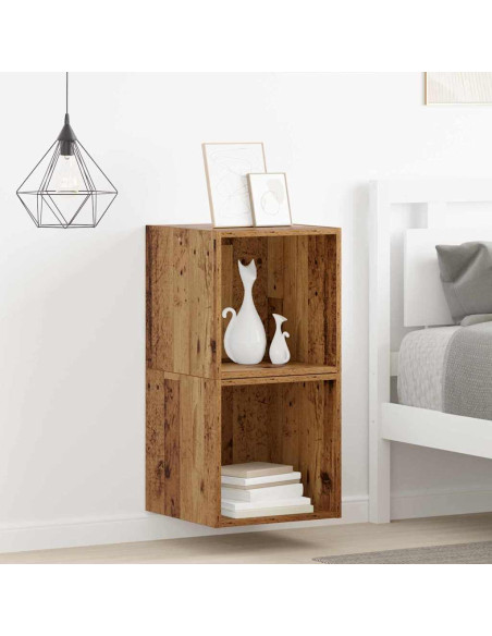 Armadietto a muro 2 pcs Legno vecchio 37 x 37 x 37 cm
