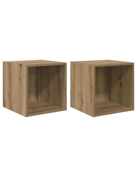 Armadietto a muro 2 pcs Rovere artigianale 37 x 37 x 37 cm